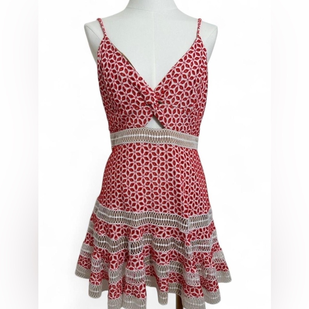 Bardot Coquette Camille Fit and Flare Lace Detail Mini Dress Revolve - Picture 2 of 11